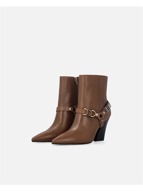 Stivaletti con inserti metallici e logo Love Birds Pinko PINKO CALZATURE | SD0417P001-GU8